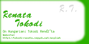 renata tokodi business card